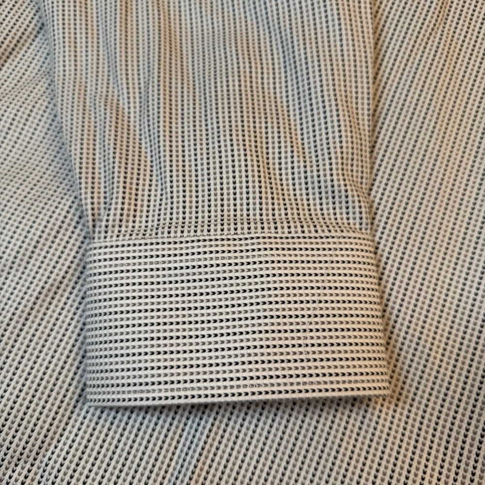 Murano Dress Shirt Mens 4X Large Tall White Black Geometric Long Sleeve Cotton - Picture 5 of 12